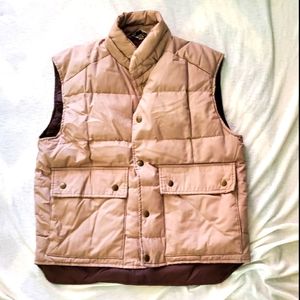 Men's Quilted Puffer Vest in Tan